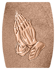 DAREC 516 BZ SH BZ Bronze Praying Hands Shimmer Bronze Background